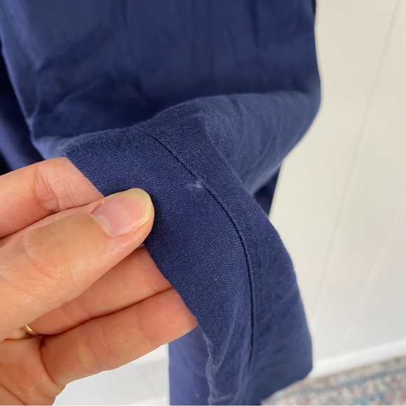 NWT INC INTERNATIONAL CONCEPTS Navy Blue Linen Blend Wide-Leg Stretch Pants sz 2 - Picture 4 of 15